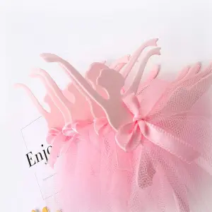 5pcs Pink Ballet Dancer Cake Toppers Ballerina Tutu Dessert Table Birthday Party Decoration Picks