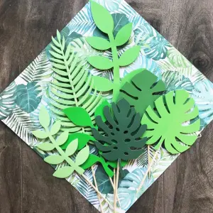7pcs/Set Colorful Turtle-Shaped Leaf Cake Toppers,Christmas