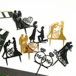 Proposal Square Round Hot Stamping Happy Birthday Cake Insert Card Acrylic Cake Birthday Party Wedding Supplies Cake Decoration,Christmas