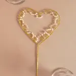 1pc led Heart Shaped Cake Topper Decoration