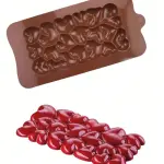 1pc Bubble Heart Shaped Silicone Mould for Chocolate,Candy,Cookie And Dessert