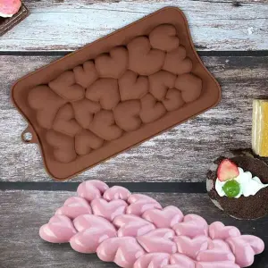 1pc Bubble Heart Shaped Silicone Mould for Chocolate,Candy,Cookie And Dessert