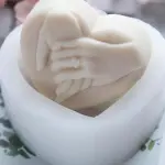 1pc Heart Shaped Hand In Hand Valentine's Day Silicone Mould For Baking & Candle Making