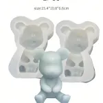 1pc Bear Holding Love Heart Shaped Silicone Mold For Fondant Cake,Chocolate,Gypsum Decoration + Better Deal For 2pcs/set