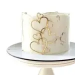 1 PCS Love Heart Cake Topper Valentine's Day Acrylic Heart Cake topper