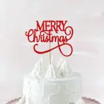 1pc Merry Christmas Cake Topper,Dessert Decor