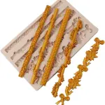 Relief boarder Lace silicone Mould
