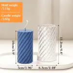 1 pcs Acrylic Cylinder Spiral Shape Candle Mould