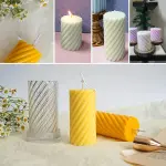 1 pcs Acrylic Cylinder Spiral Shape Candle Mould
