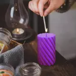 1 pcs Acrylic Cylinder Spiral Shape Candle Mould