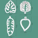 4 Pcs Tropical leaf Cutters set
