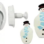 2 pcs Christmas snowman cookie plunger set