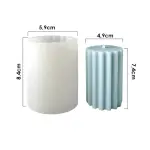 3D ribbed lines Silicone Candle Mold