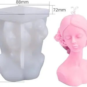3D Beauty Elegant Girl Female lady Silicone Candle Moulds