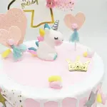 1 pcs Unicorn Cake Toppers Miniature Unicorn Figurines Mini Unicorn Toys cake toys