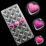 1pc Polycarbonate Heart Shaped Chocolate Mould