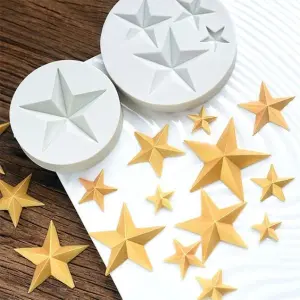 3 pcs set of star silicone moulds