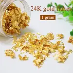 100% Vegan Edible 24K Gold Leaf Flakes-100GM-Cake decorating-Premium Product