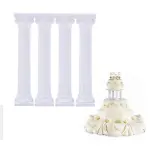 4 pcs Pillars Cake Stand Support Plastic Stand Decor