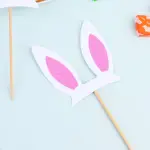 3 pcs Glitter Rabbit Ear bunny ear Cake / cupcake Topper (Copy)