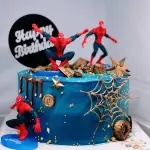 7 Pieces Spiderman cake toy topper set