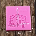 Bear stroller pendant silicone Fondant mould