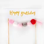 1 piece Pink Happy Birthday Cake Toppers
