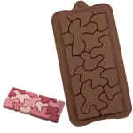 Chocolate Puzzle theme bar silicone Mould