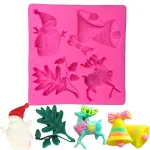 Large mould santa ,reindeer,jingle bells christmas theme silicone mould