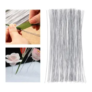 20/22/24/26/28/30 gauge white floral wire 50 pcs