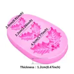 Holly leaf christmas silicone mould