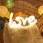 1 pcs led love cake toy topper