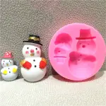 2 cavity Snowman Christmas silicone mould