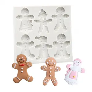 Ginger bread theme christmas silicone mould