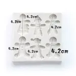 Ginger bread theme christmas silicone mould