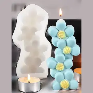 Candle Flower 3 Stacked Silicon Mould