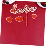 9 pcs love and heart theme Valentine Day cake topper set