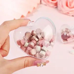 1 pcs Clear heart plastic small gift box