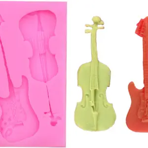 2 cavity Guitar Violin Silicone mould