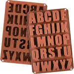 26 Cavities large Alphabet Numbers Silicone Baking Mould, Capital Letter Moulds Chocolate mould Ice Cube DIY Moulds