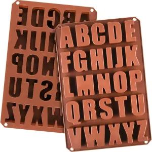 26 Cavities large Alphabet Numbers Silicone Baking Mould,Capital Letter Moulds Chocolate mould Ice Cube DIY Moulds