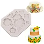 Sunflower with leaves Flower silicone Mould