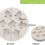 7 Cavity Bumble Bee honey bee Silicone Mould for Chocolate,DIY Soap Mould,3D Bee silicone fondant mould