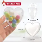 1 pcs Clear heart plastic small gift box
