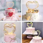 1pc led Heart Shaped Cake Topper Decoration