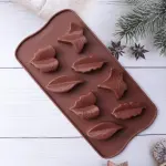 8 cavity leaf Chocolate silicone Mould
