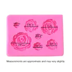 7 cavity rose silicone mould