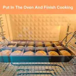 Non Stick Brownie Pan with Dividers 18 Pre-slice Carbon Steel Bakeware Tray with Grips for Oven 12X8X2''
