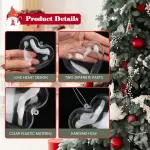 1 pcs Clear heart plastic small gift box