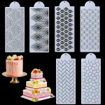6 pcs texture Decoration icing Stencils style 11